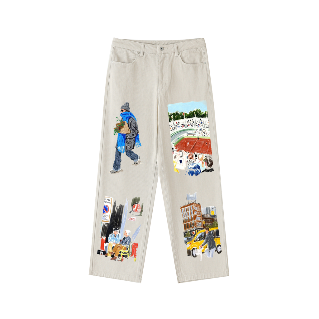 Heavyweight Cotton Straight-Leg Pants