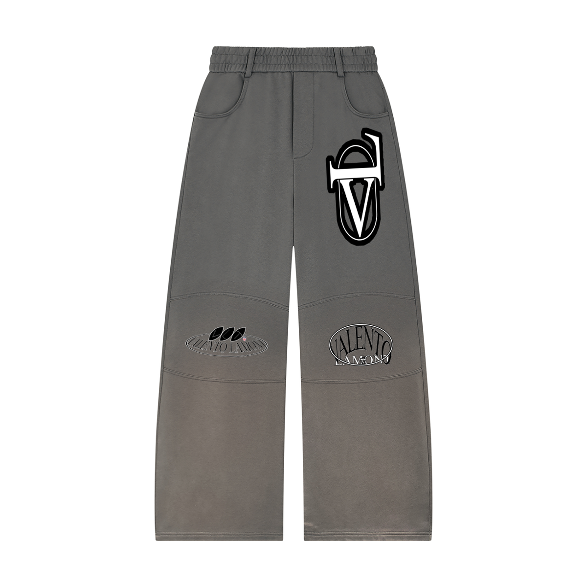 Unisex Sunfade Paneled Barrel Leg Sweatpants