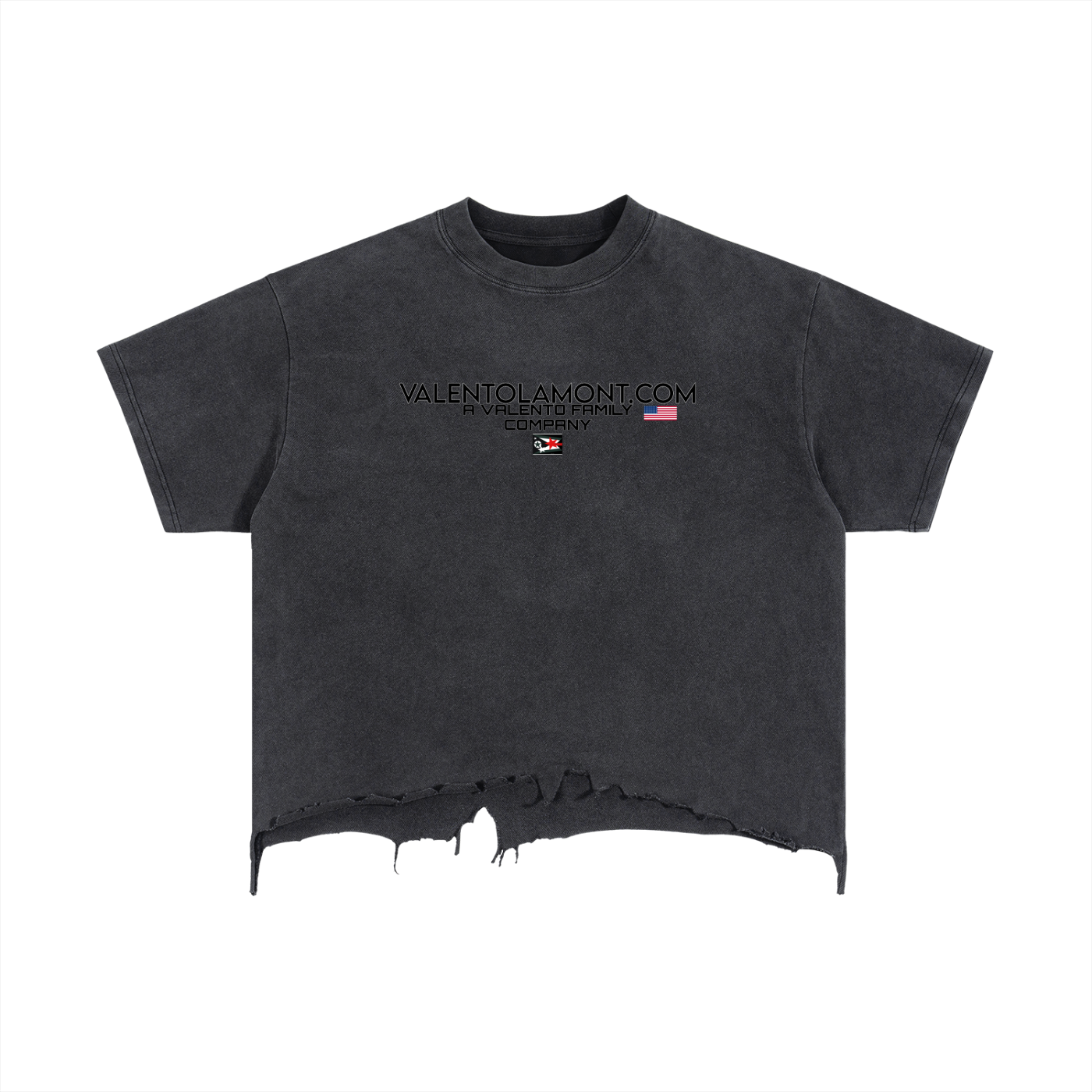 Vintage Wash Boxy Distressed Hem T-Shirt