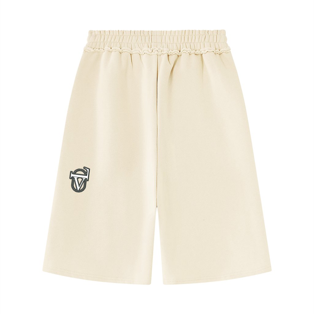 V Raw Edge Fleece Shorts