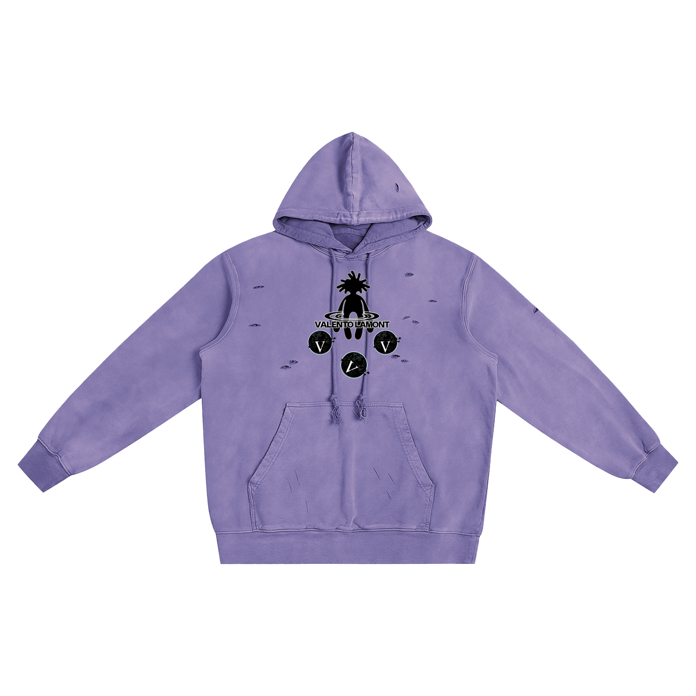 Heavyweight Pure Cotton Hand-Frayed Monkey Washed Hoodie