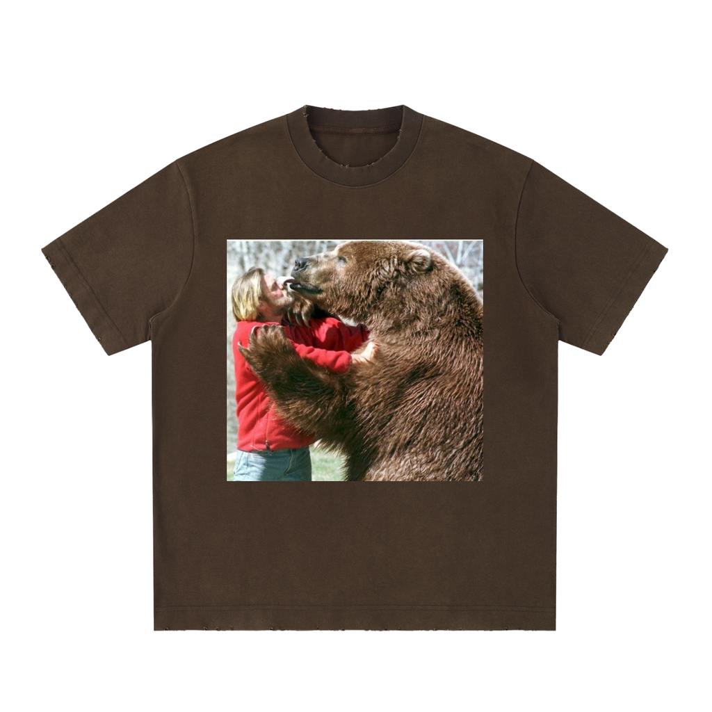 Heavyweight Vintage Washed Frayed T-Shirt
