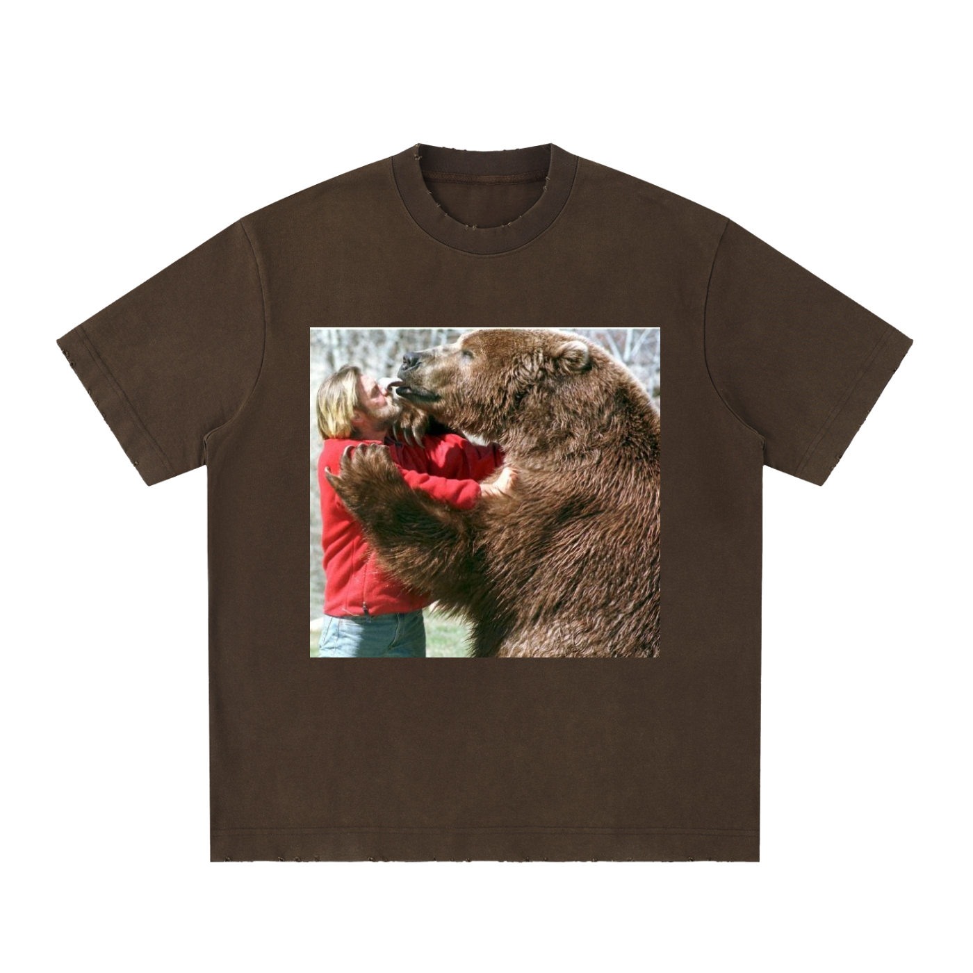 Heavyweight Vintage Washed Frayed T-Shirt