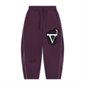 Unisex Piping Fleece Barrel Leg Sweatpants