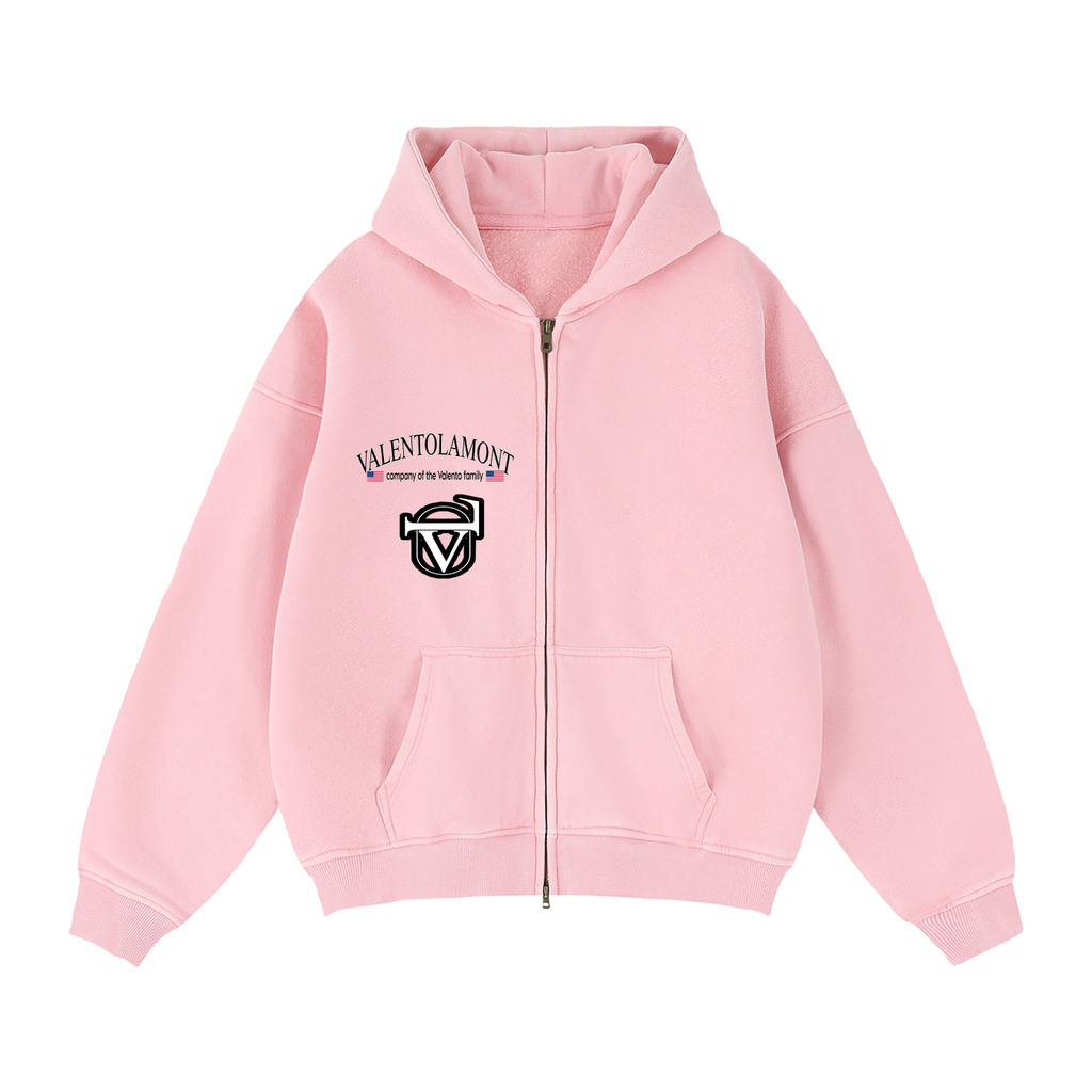 Zip-Through Boxy Fleece Hoodie