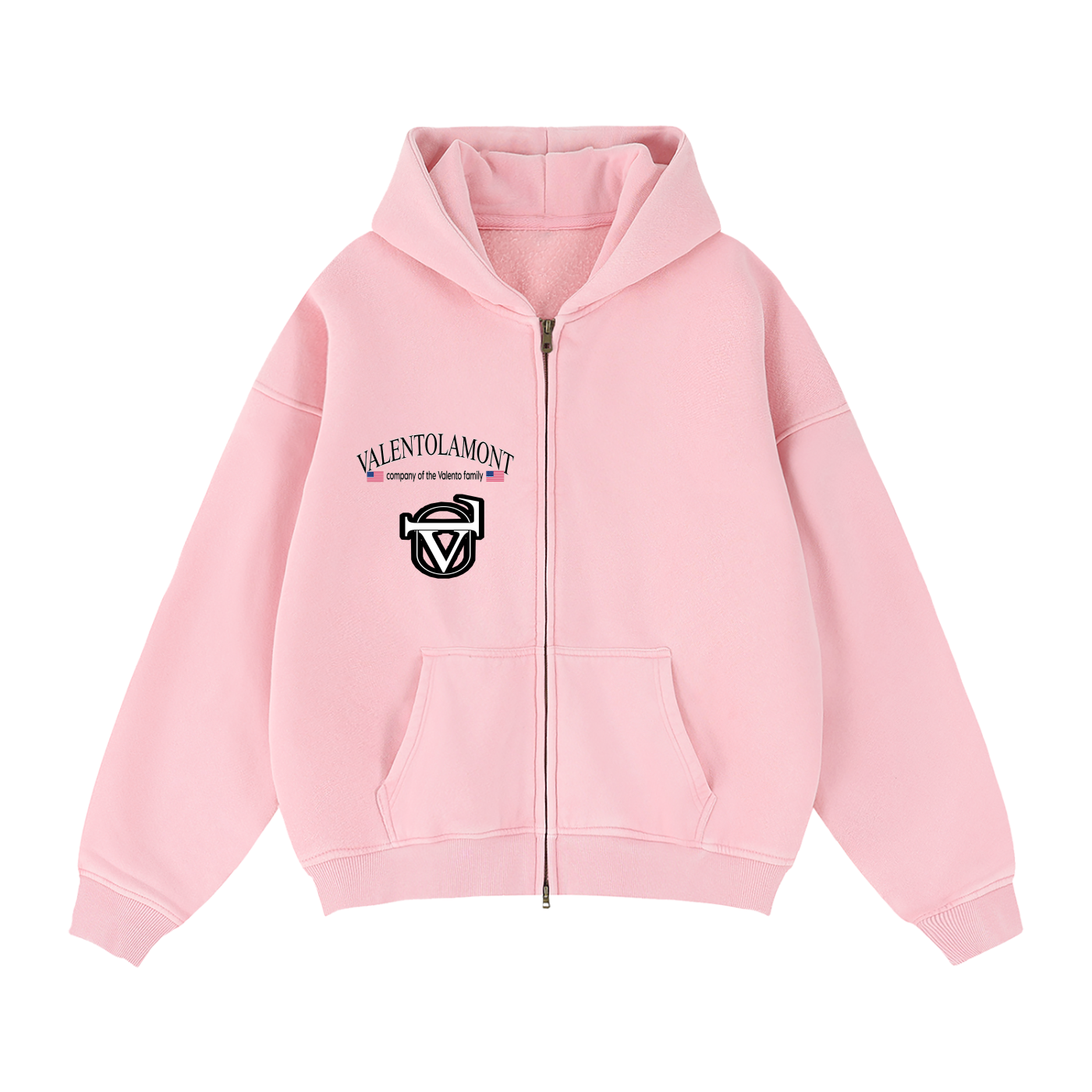 Zip-Through Boxy Fleece Hoodie