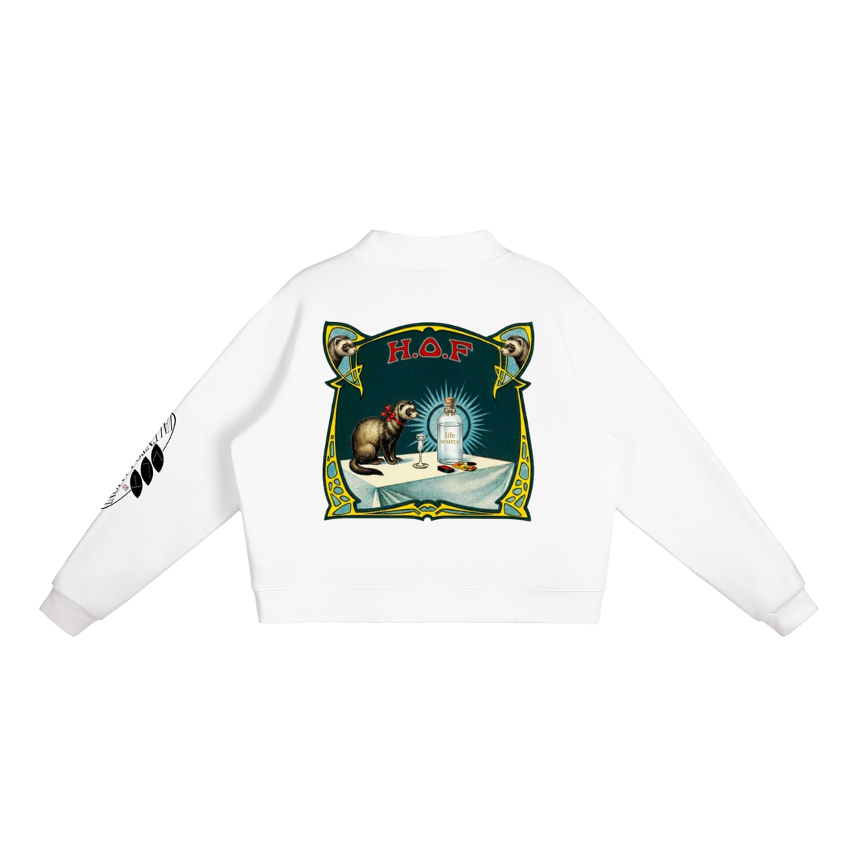 Essential Fleece Mock-Neck Crew Sweatshirt