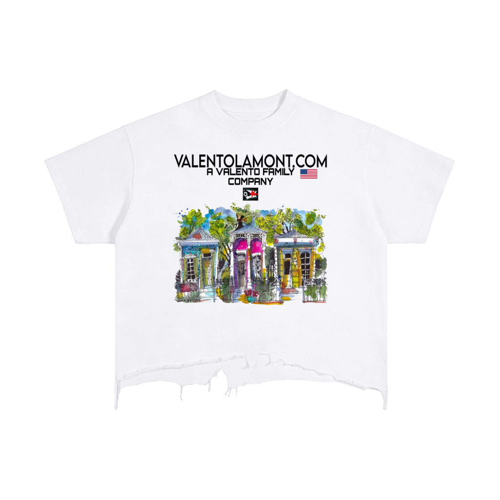 Vintage Wash Boxy Distressed Hem T-Shirt