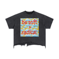 Vintage Wash Boxy Distressed Hem T-Shirt