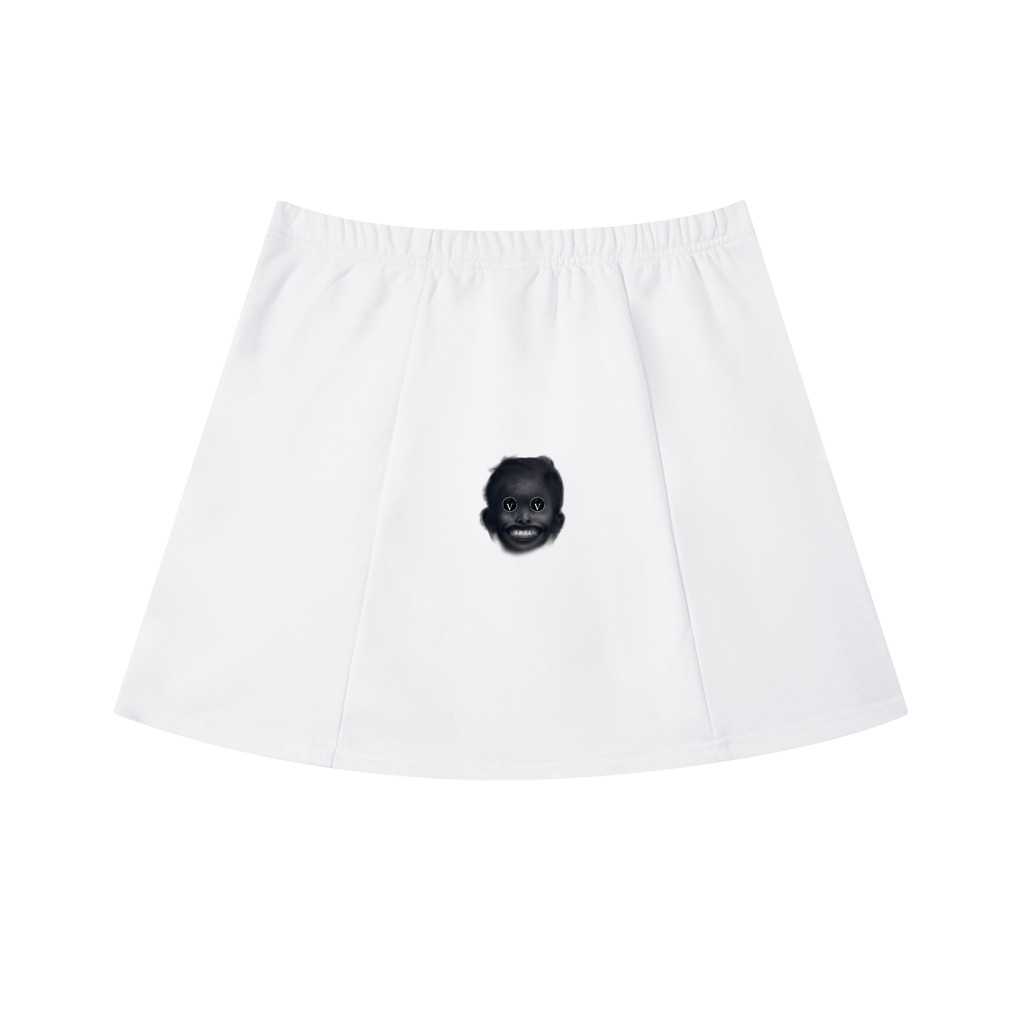 Contrast Side Stripe Slit Skirt