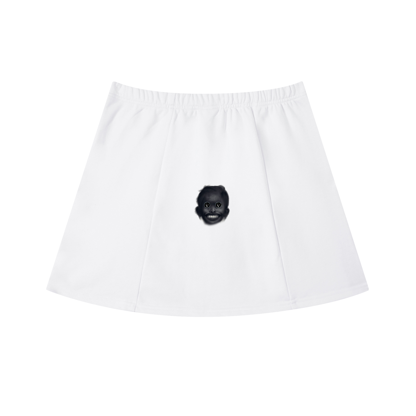 Contrast Side Stripe Slit Skirt