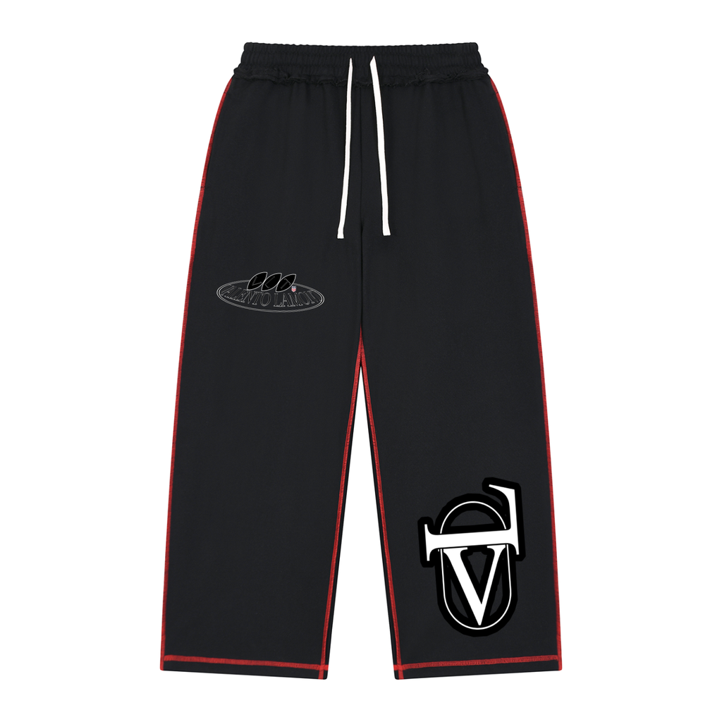 V Raw Edge Topstitch Sweatpants
