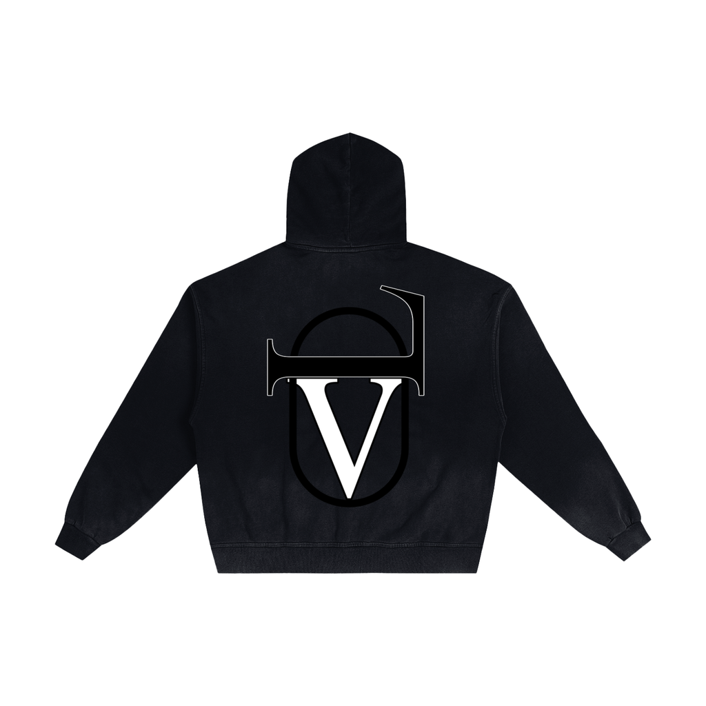 Hand-Frayed Sunfade Zip Hoodie