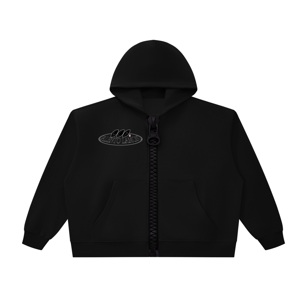 V Oversized Chunky-Zip Boxy Hoodie