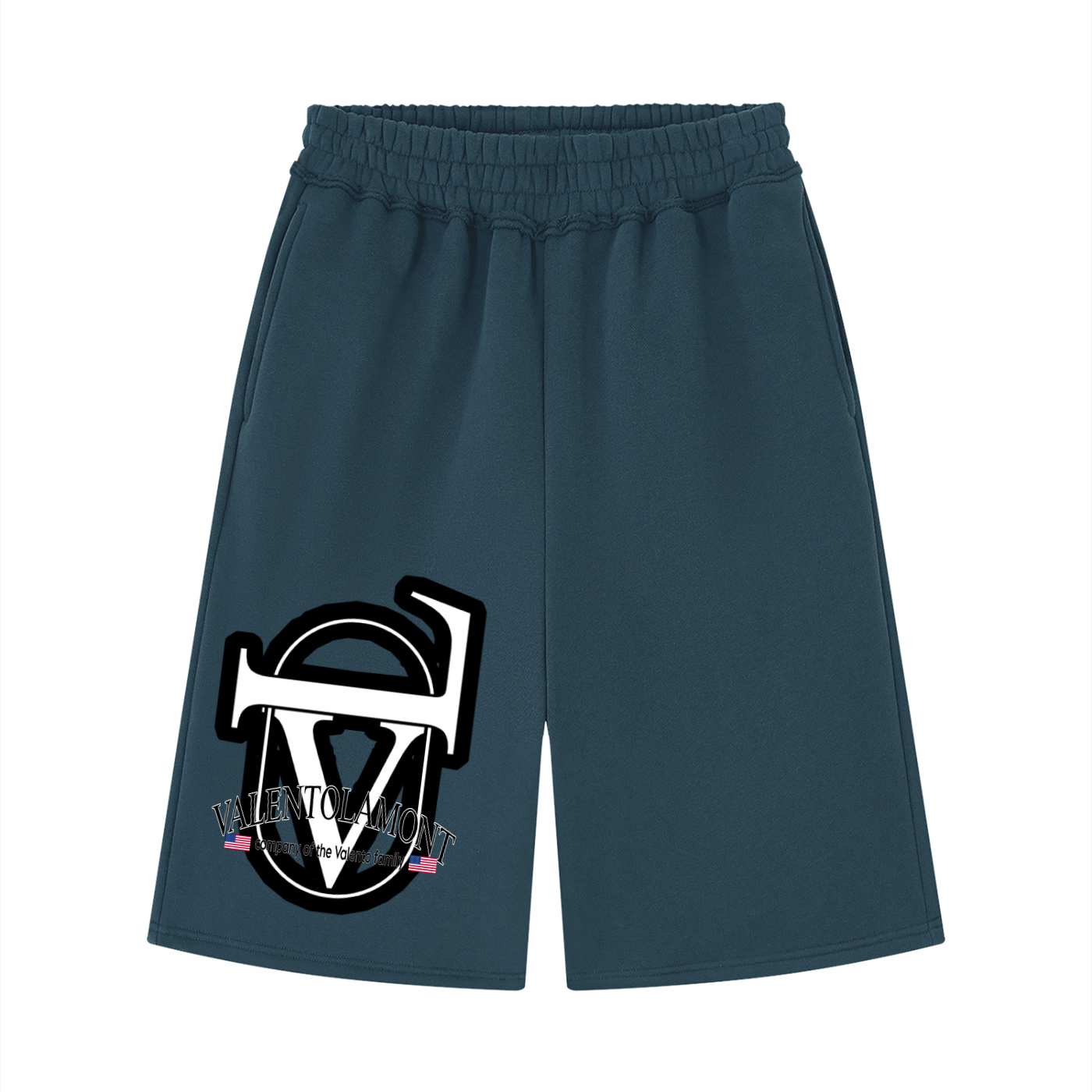 V Raw Edge Fleece Shorts