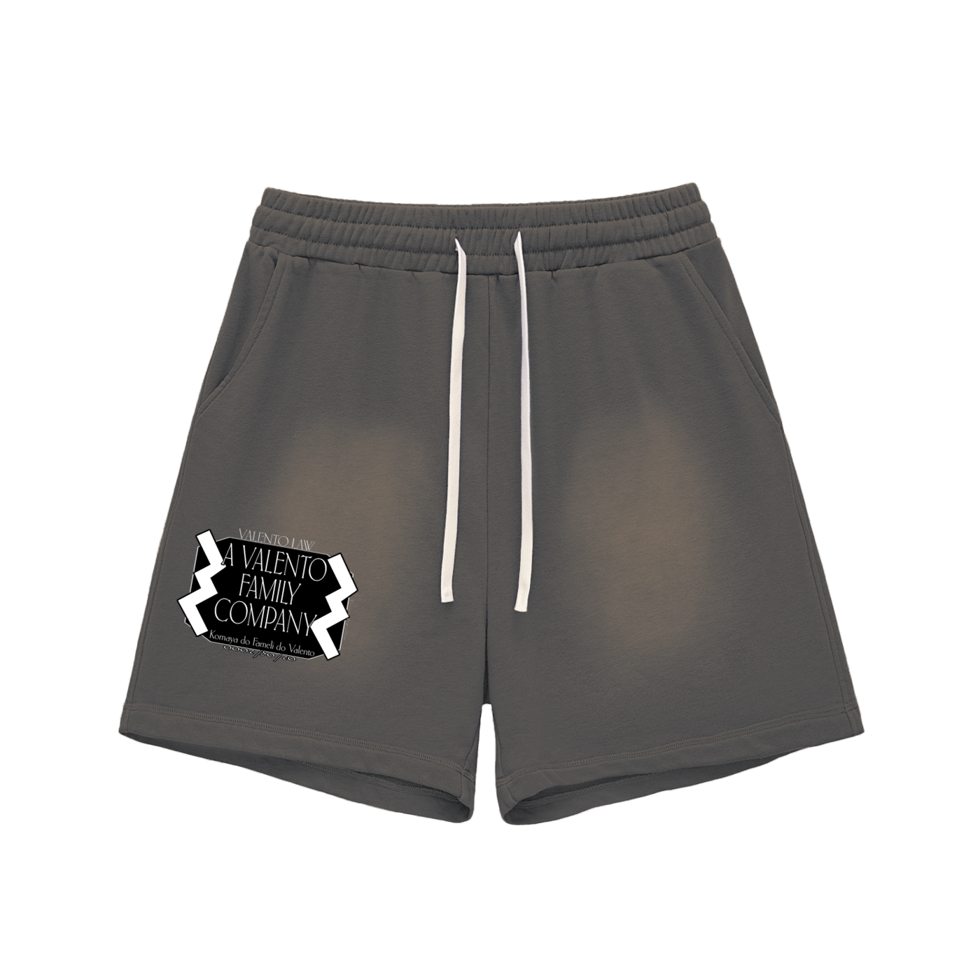 Sun Fade Raw Edge Cotton Shorts