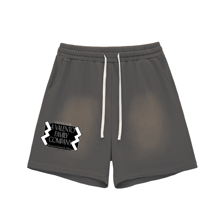 Sun Fade Raw Edge Cotton Shorts