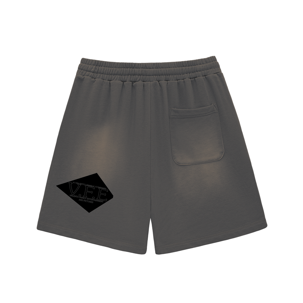 Sun Fade Raw Edge Cotton Shorts