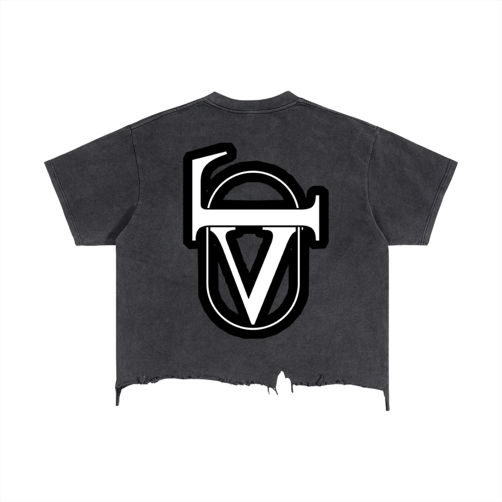 Vintage Wash Boxy Distressed Hem T-Shirt