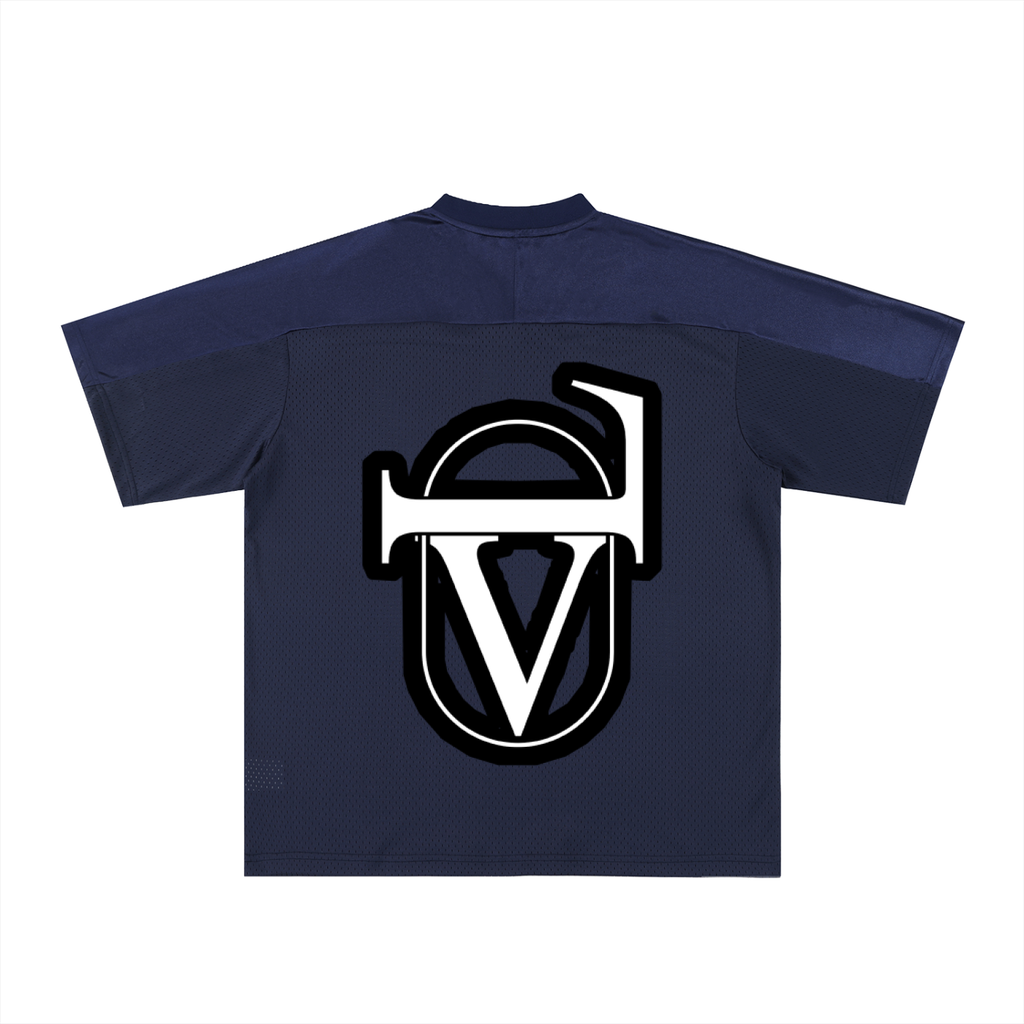 Oversized Mesh V-Neck Soccer Jersey