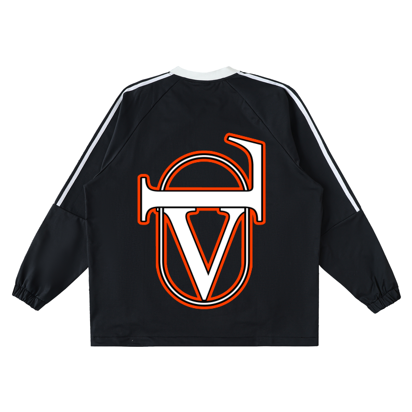 Color-Block V-Neck Long-Sleeve T-Shirt