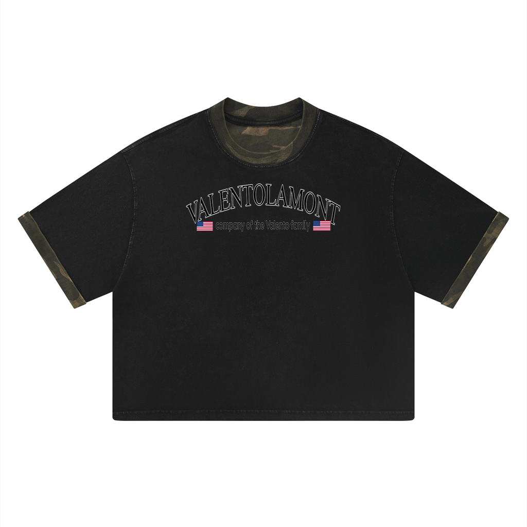Unisex Mineral Washed Boxy Panel T-Shirt