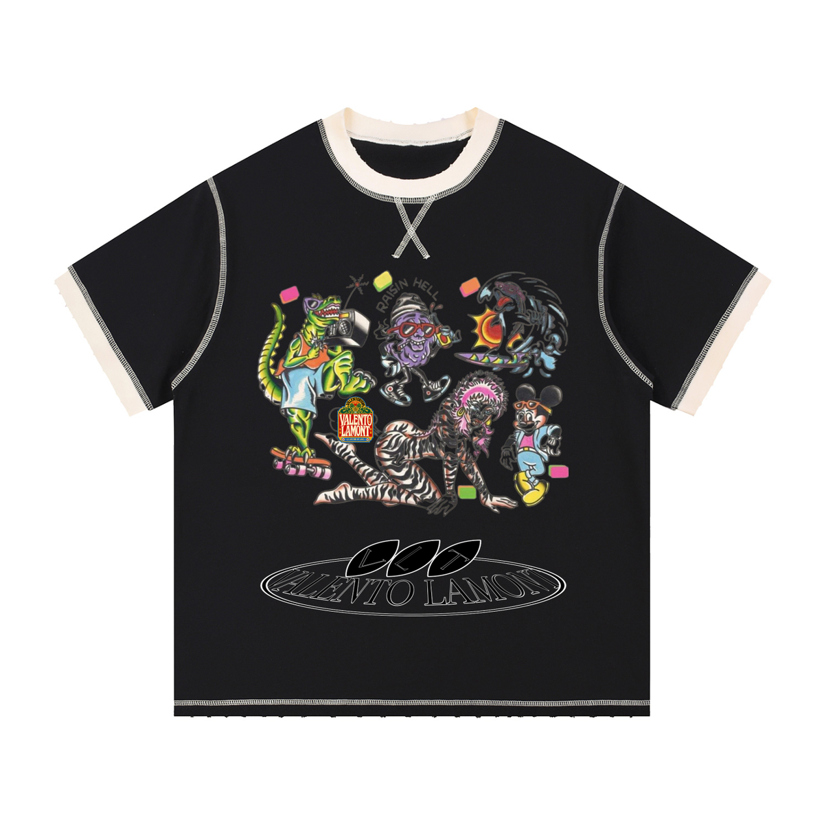 Unisex Contrast-Stitched Ringer T-Shirt