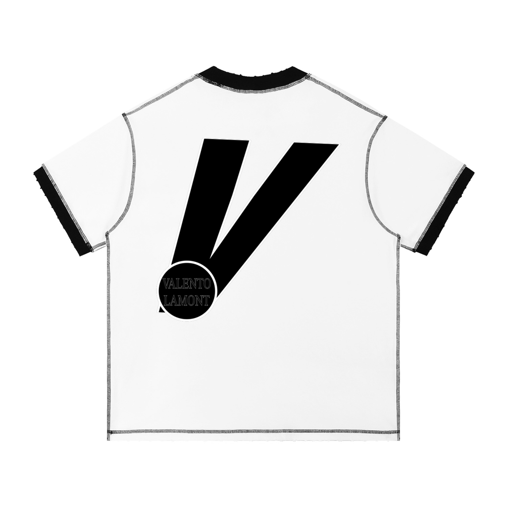 V Contrast-Stitched Ringer T-Shirt