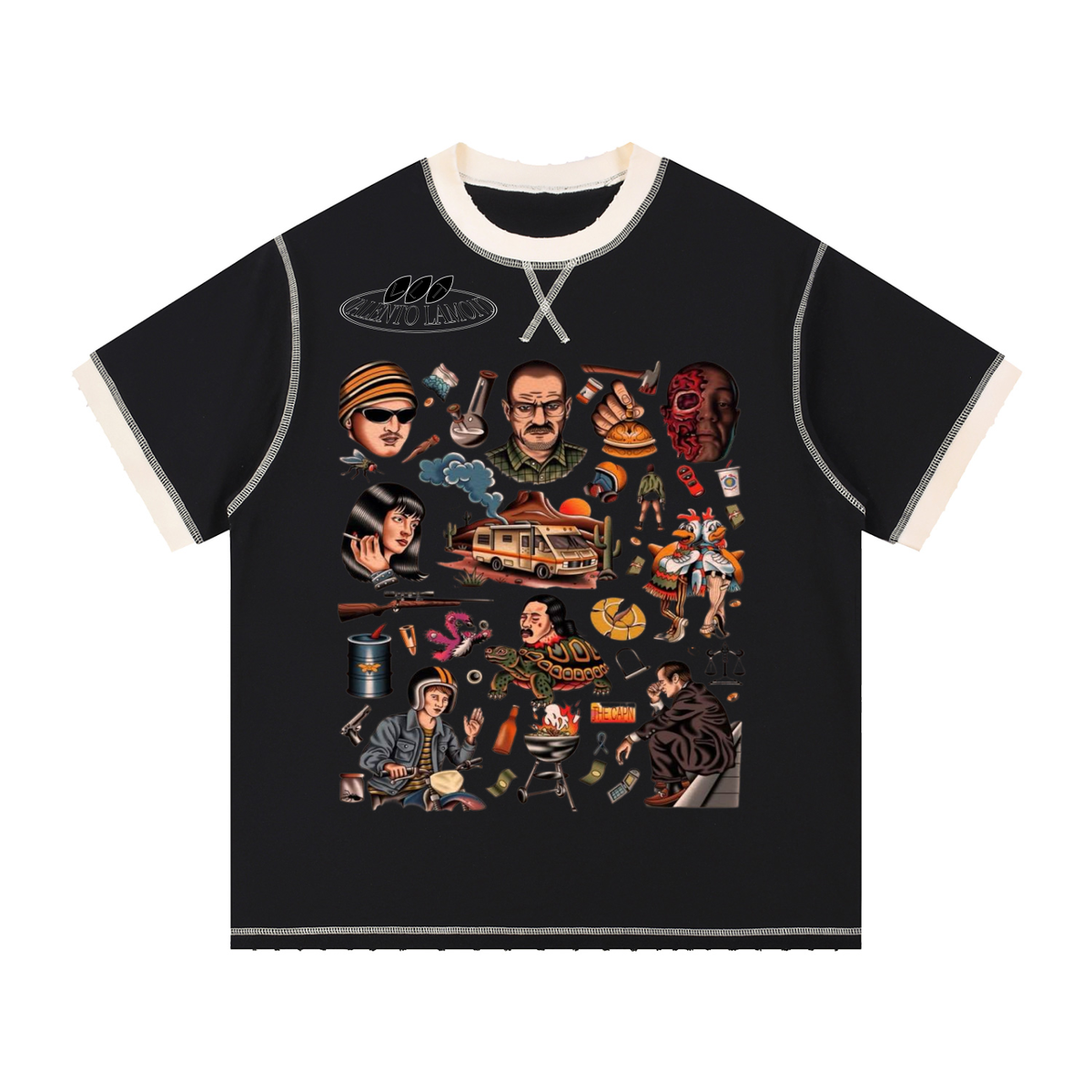 Unisex Contrast-Stitched Ringer T-Shirt
