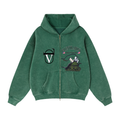Zip-Through Boxy Fleece Hoodie