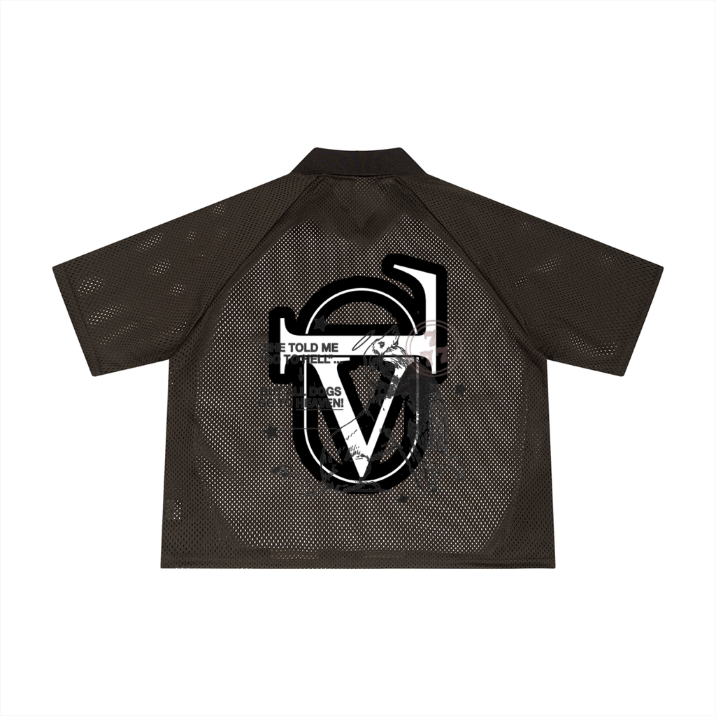 Unisex Striped Mesh Boxy Soccer Jersey