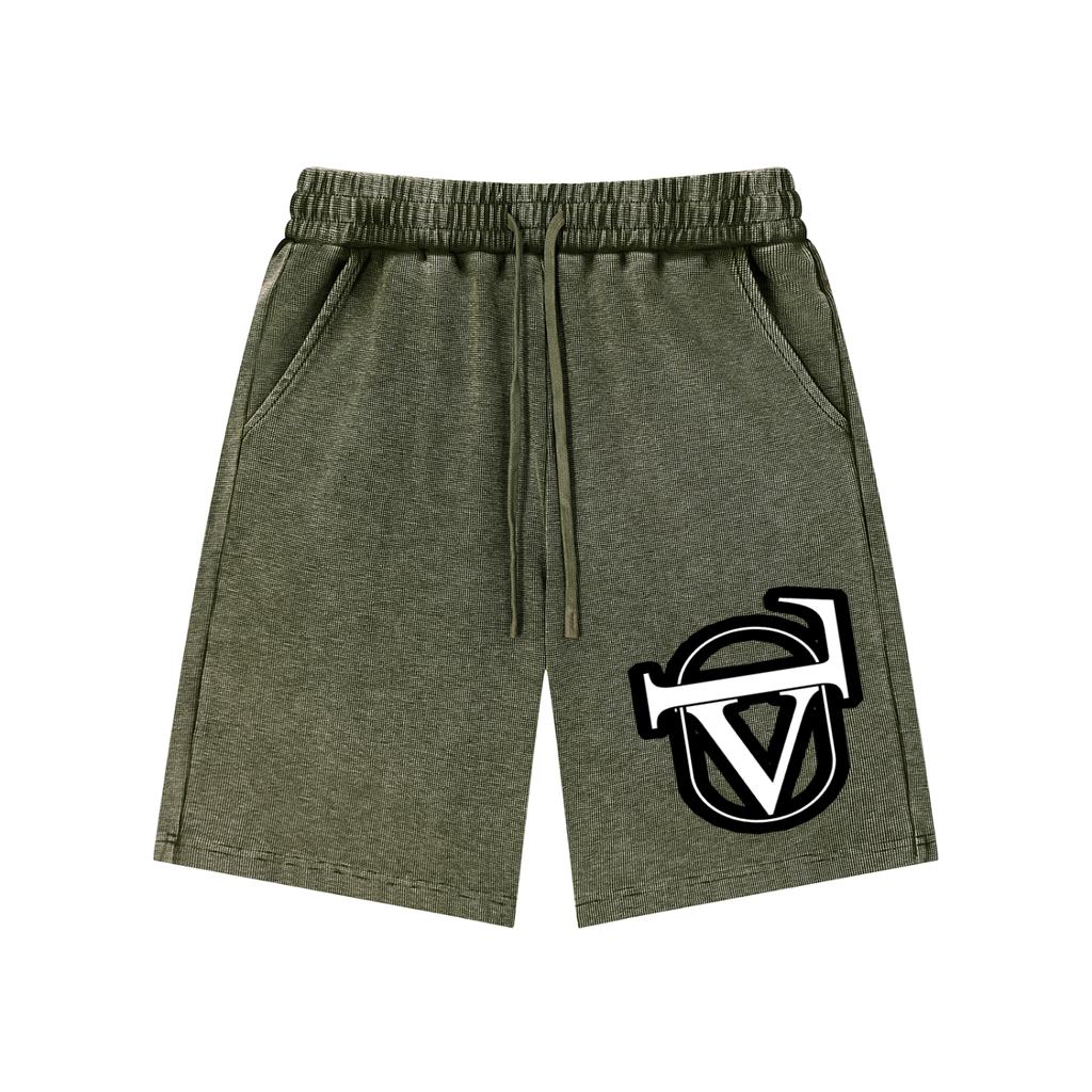 Mineral Wash Waffle Knit Shorts