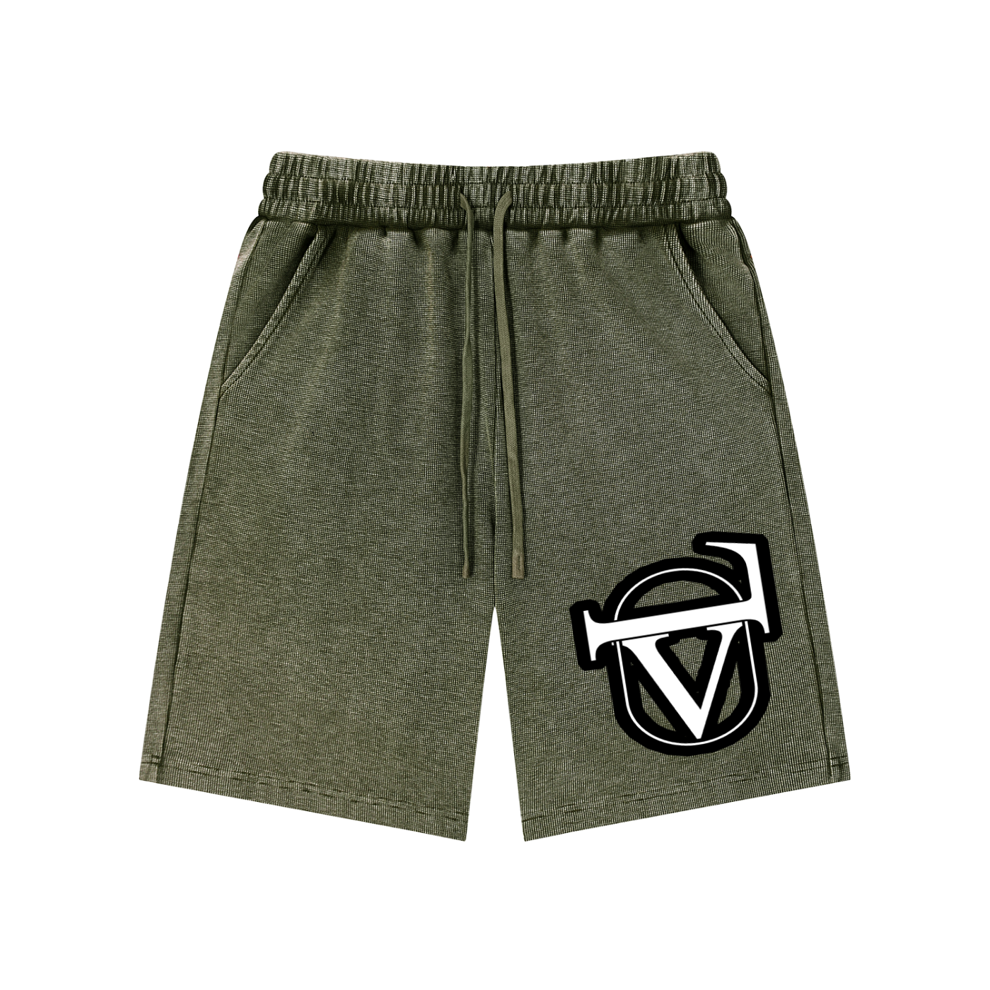 Mineral Wash Waffle Knit Shorts