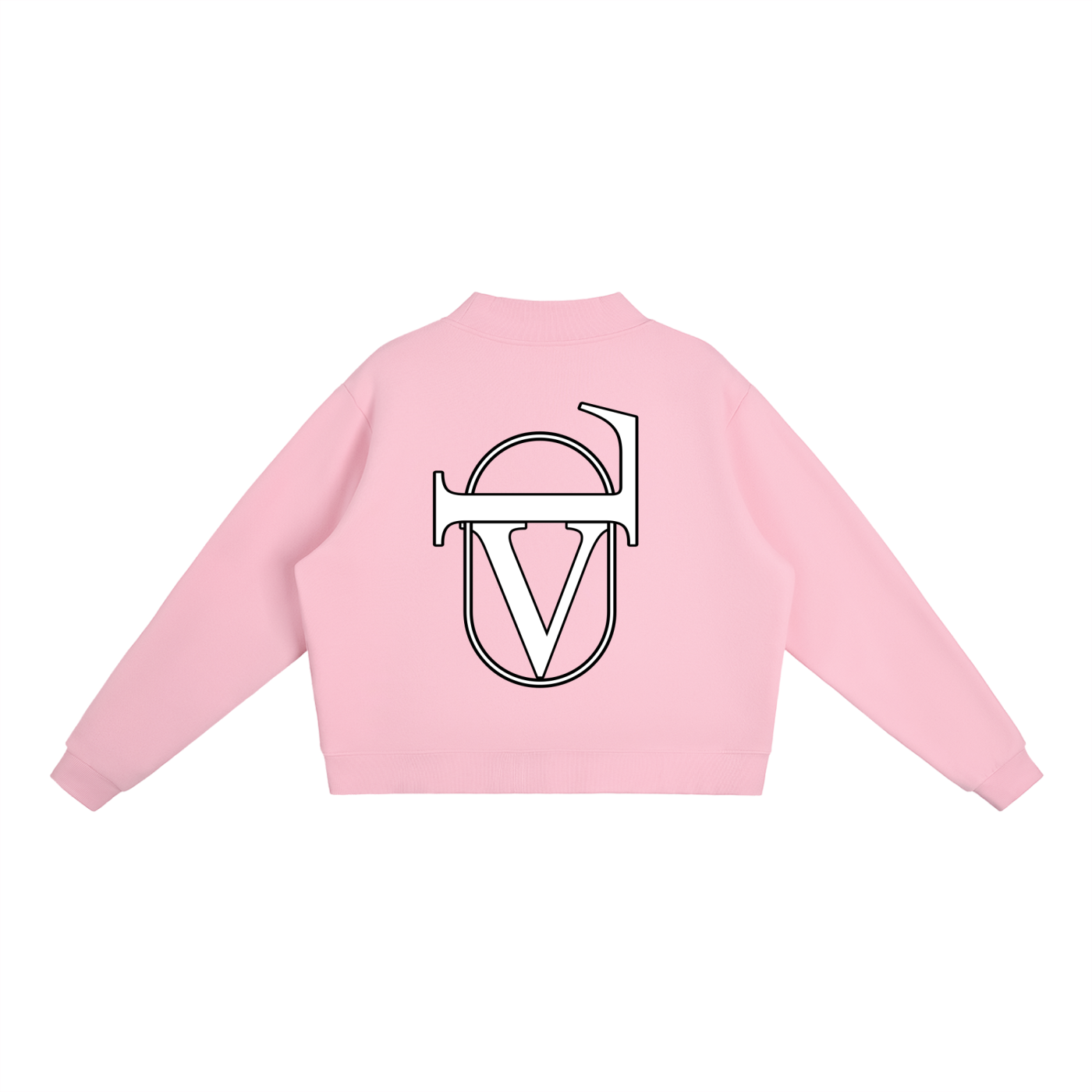 Essential Fleece Mock-Neck Crew Sweatshirt
