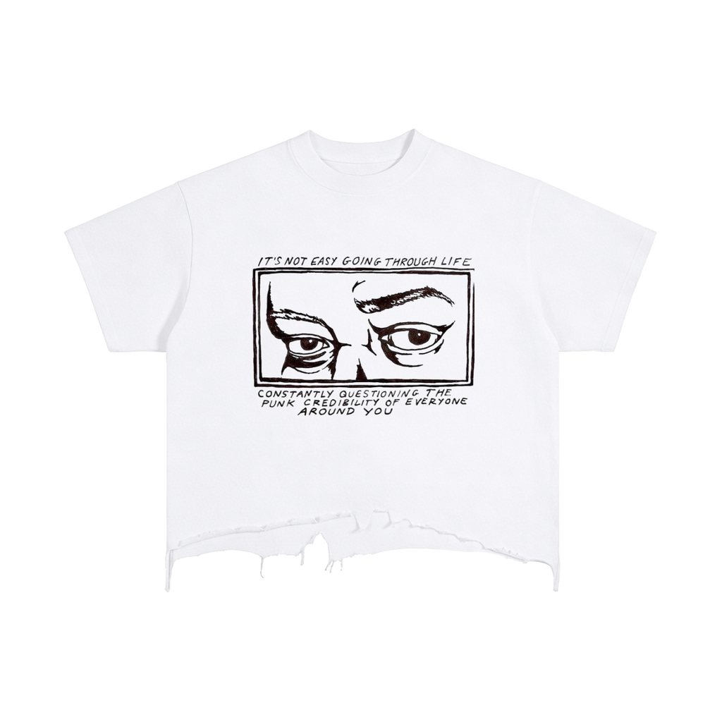 Vintage Wash Boxy Distressed Hem T-Shirt