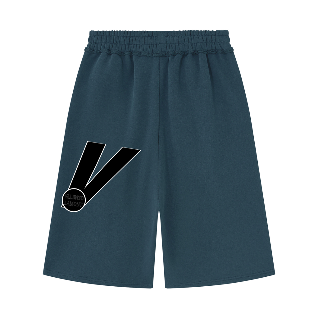 Unisex Raw Edge Fleece Shorts