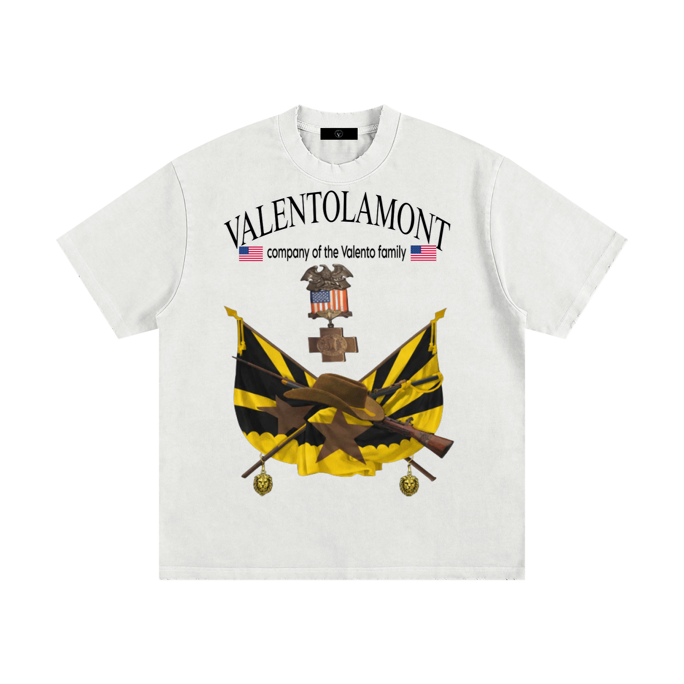 Heavyweight Vintage Washed Frayed T-Shirt