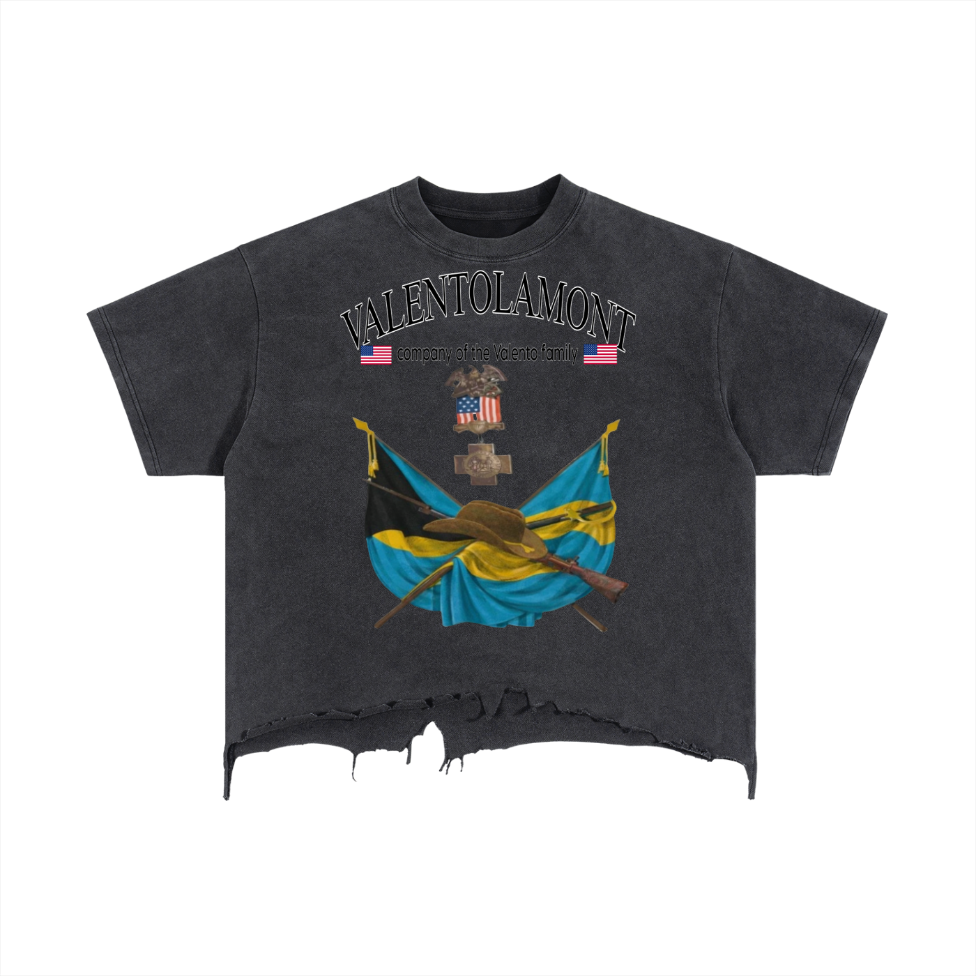 Vintage Wash Boxy Distressed Hem T-Shirt