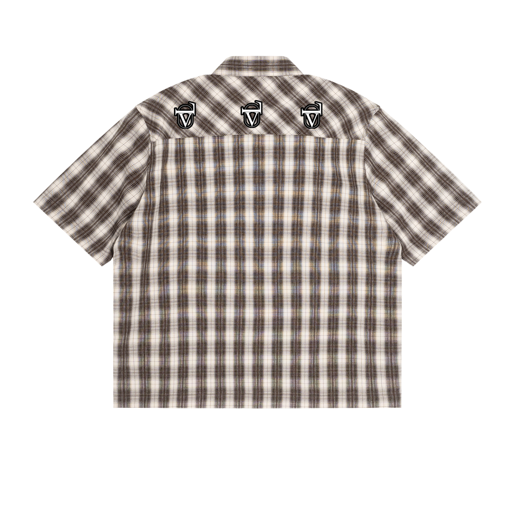 Unisex Boxy Plaid Short Sleeve Shirt