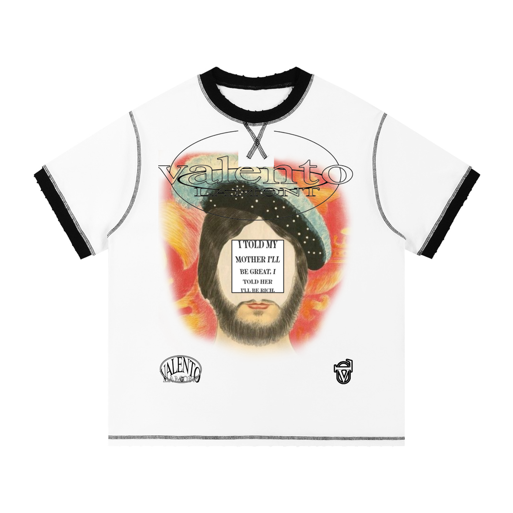 V Contrast-Stitched Ringer T-Shirt