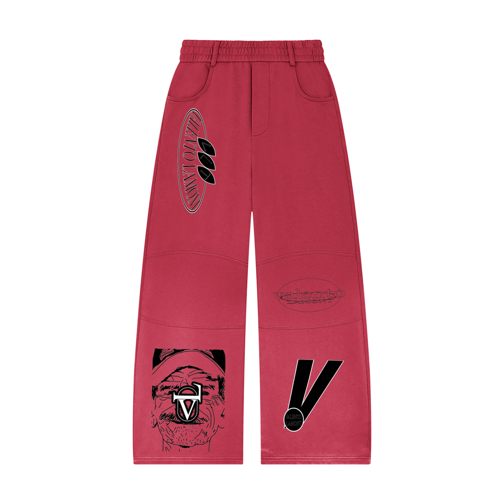 Unisex Sunfade Paneled Barrel Leg Sweatpants