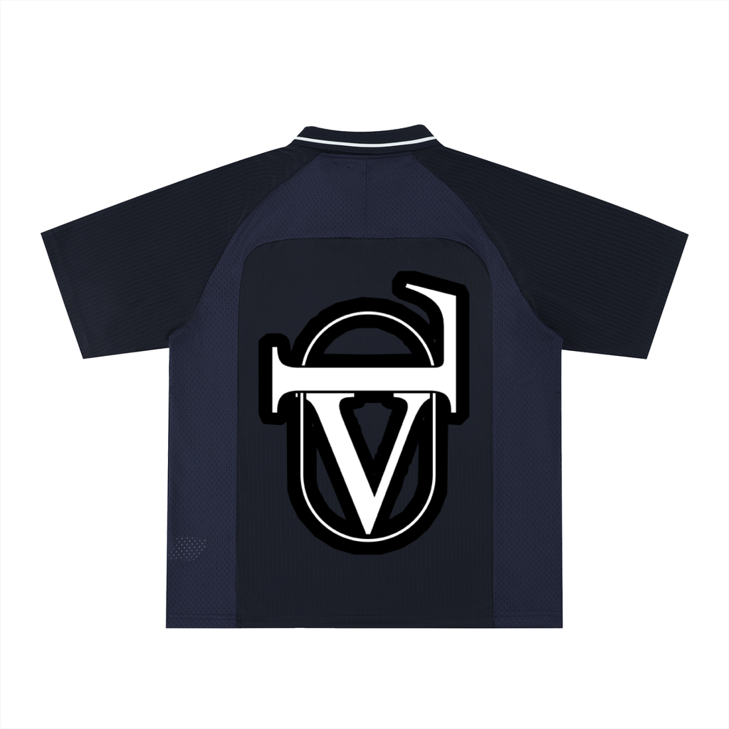 Striped V-Neck Soccer Jersey