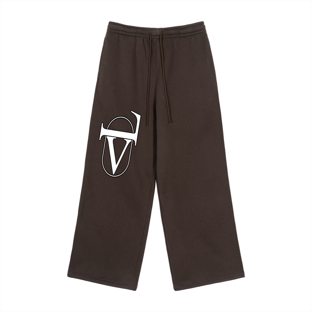 Fleece Drawstring Straight-Leg Sweatpants