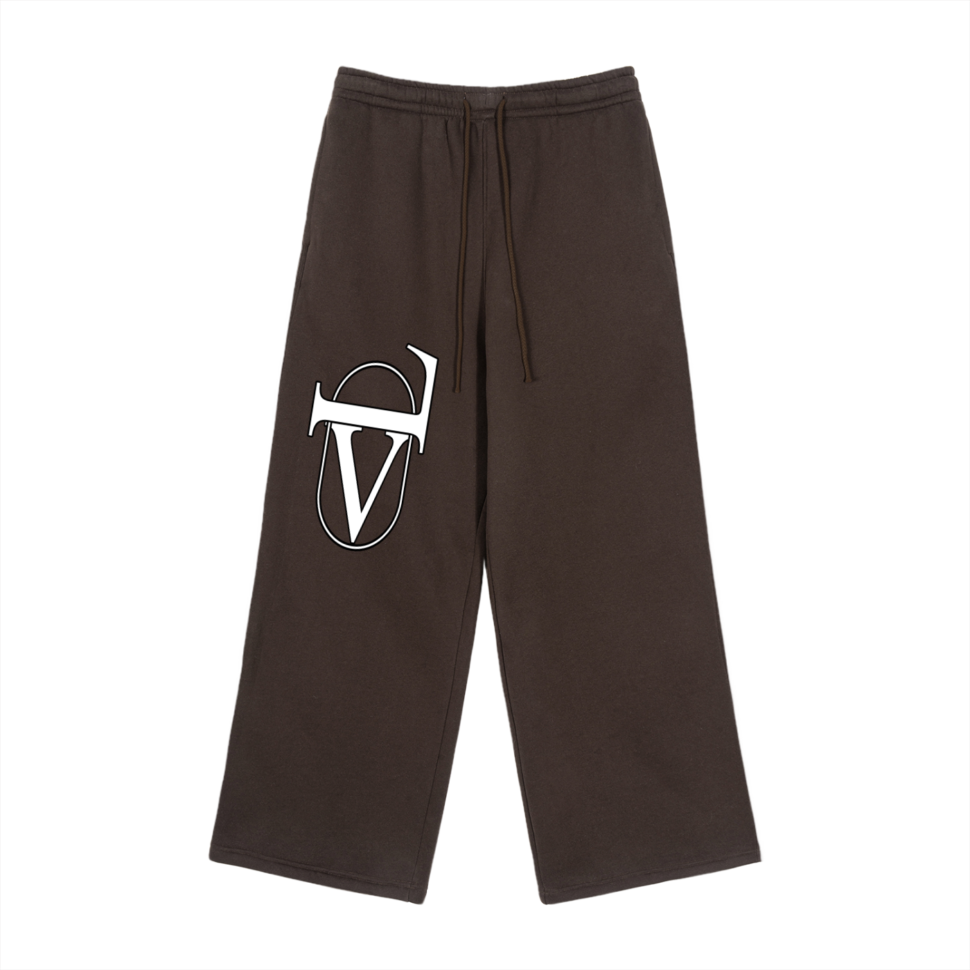 Fleece Drawstring Straight-Leg Sweatpants