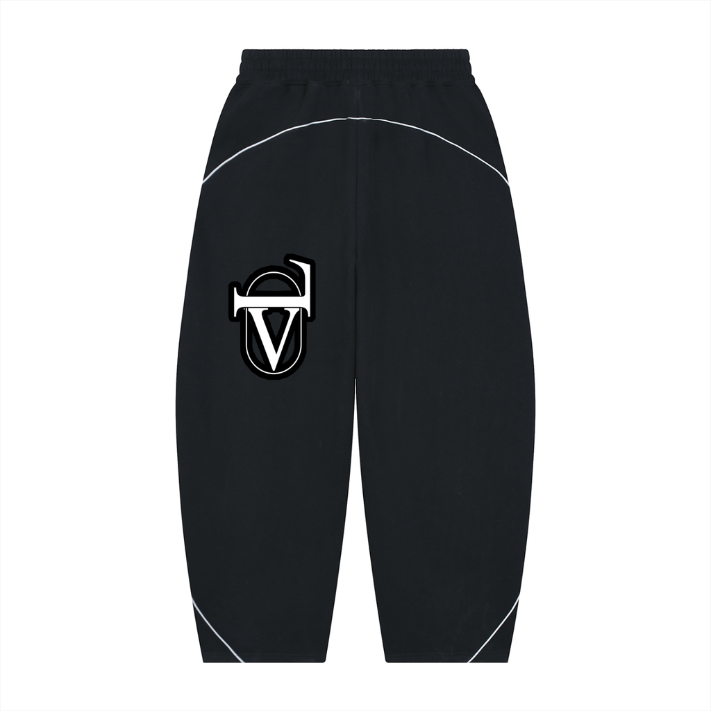 V Piping Fleece Barrel Leg Sweatpants
