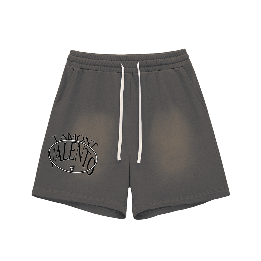 Sun Fade Raw Edge Cotton Shorts