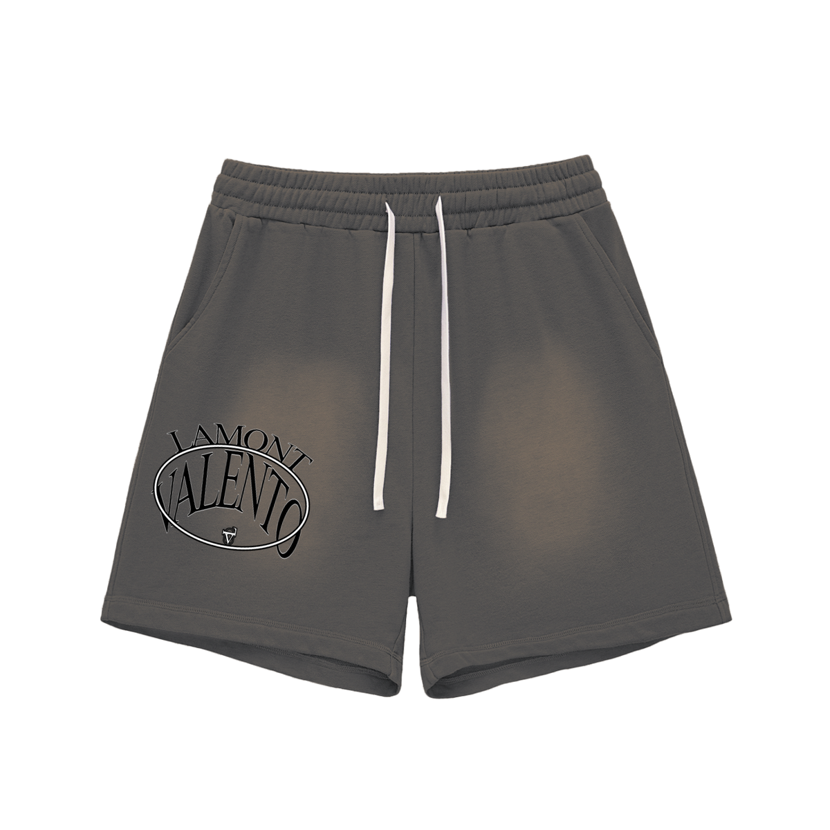 Sun Fade Raw Edge Cotton Shorts