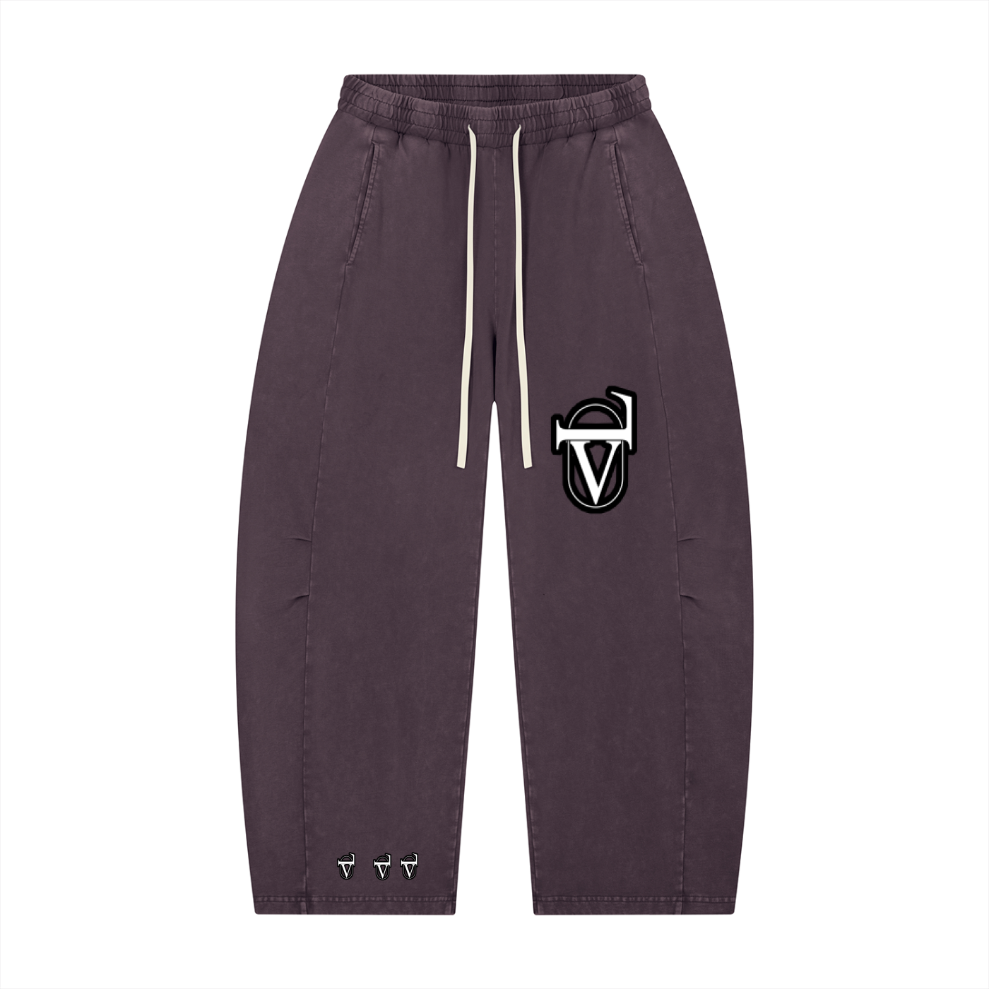 Unisex Mineral Wash Barrel Leg Pants