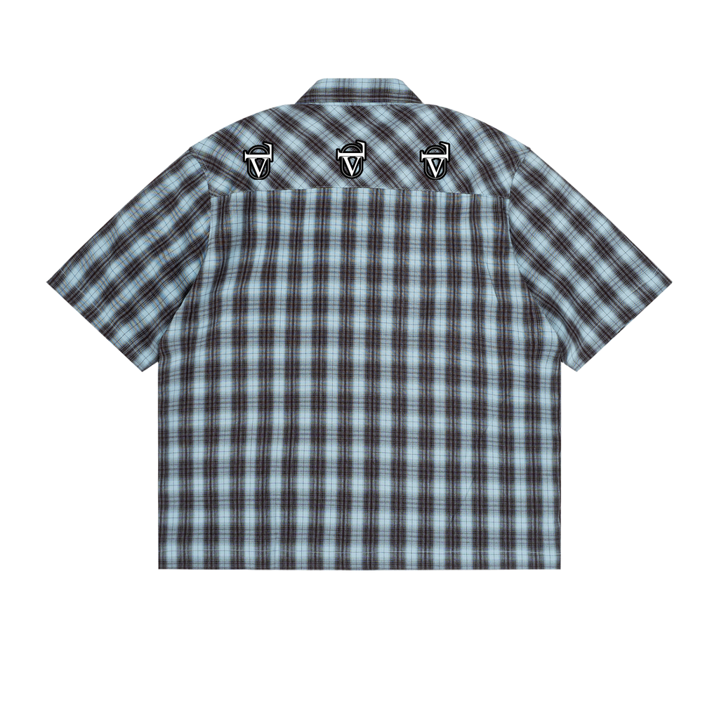 Unisex Boxy Plaid Short Sleeve Shirt