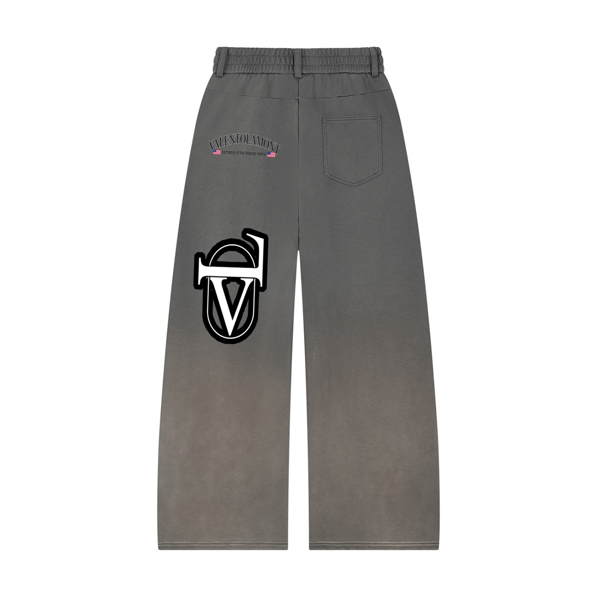 Unisex Sunfade Paneled Barrel Leg Sweatpants